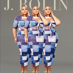 Jean Patch Sheer Dress